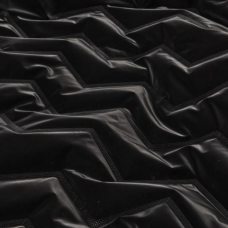 Quilted Fabric Peachskin Chevron | Katia Fabrics – black, image number 7