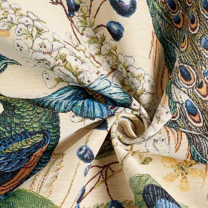 Tapestry Decor Fabric Peacock – beige, image number 3