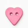 Heart-shaped button [Ø 15 mm] – pink,  thumbnail number 1
