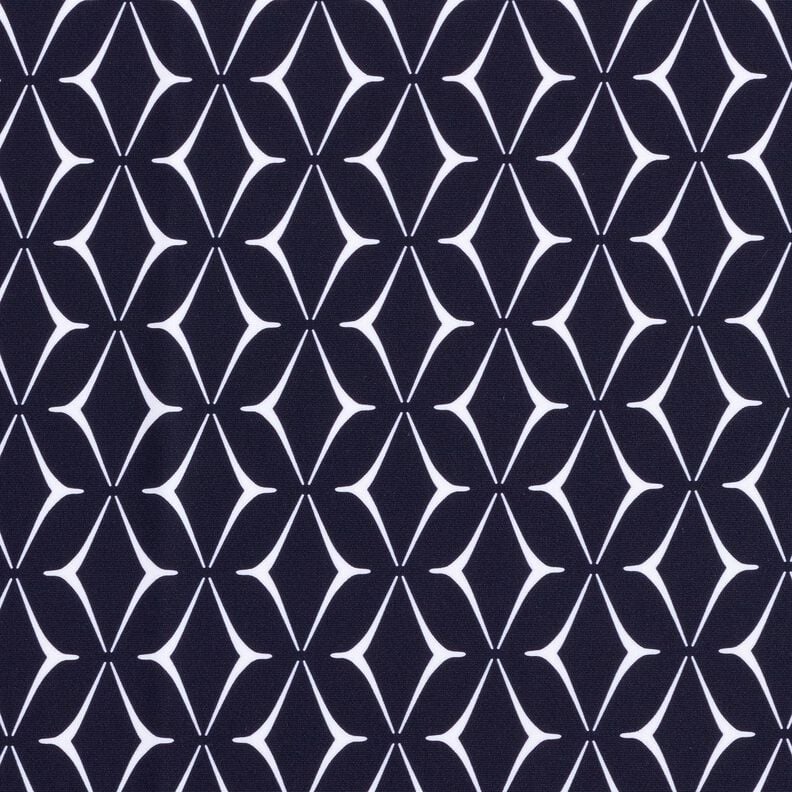 Swimsuit fabric abstract diamonds – midnight blue/white,  image number 1