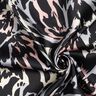 Satin crepe abstract petals – black/silver,  thumbnail number 3