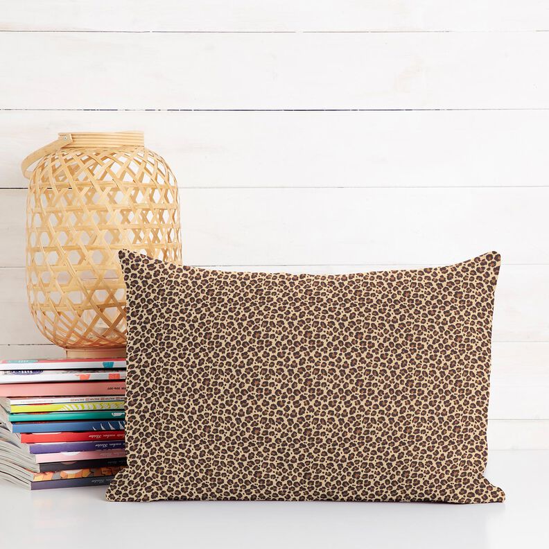 Cotton Cretonne small leopard print – beige/brown,  image number 6