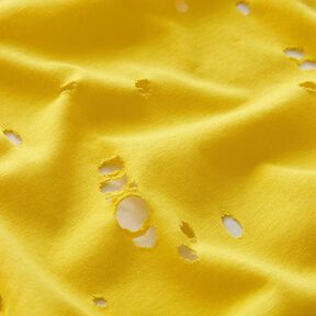 Cotton jersey, distressed – lemon yellow, 