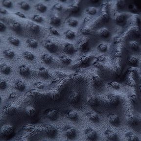 Cosy Fleece Embossed Dots – navy blue, 