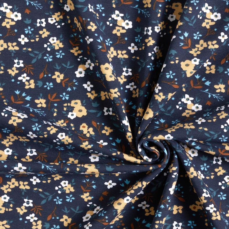 Cotton Jersey millefleurs – midnight blue,  image number 3