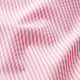 Shirting fabric narrow vertical stripes – white/pink, 