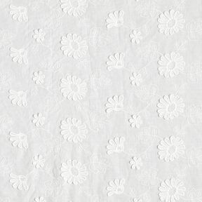 Fine Cotton Batiste 3D daisies – white, 