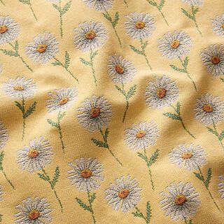Decor Fabric Tapestry Fabric Ox-eye daisies – light yellow, 