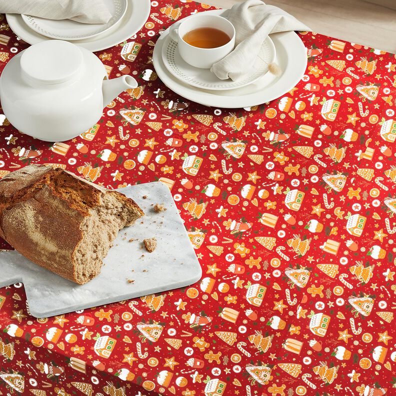 Cotton Poplin Lebkuchen – carmine/mustard,  image number 7