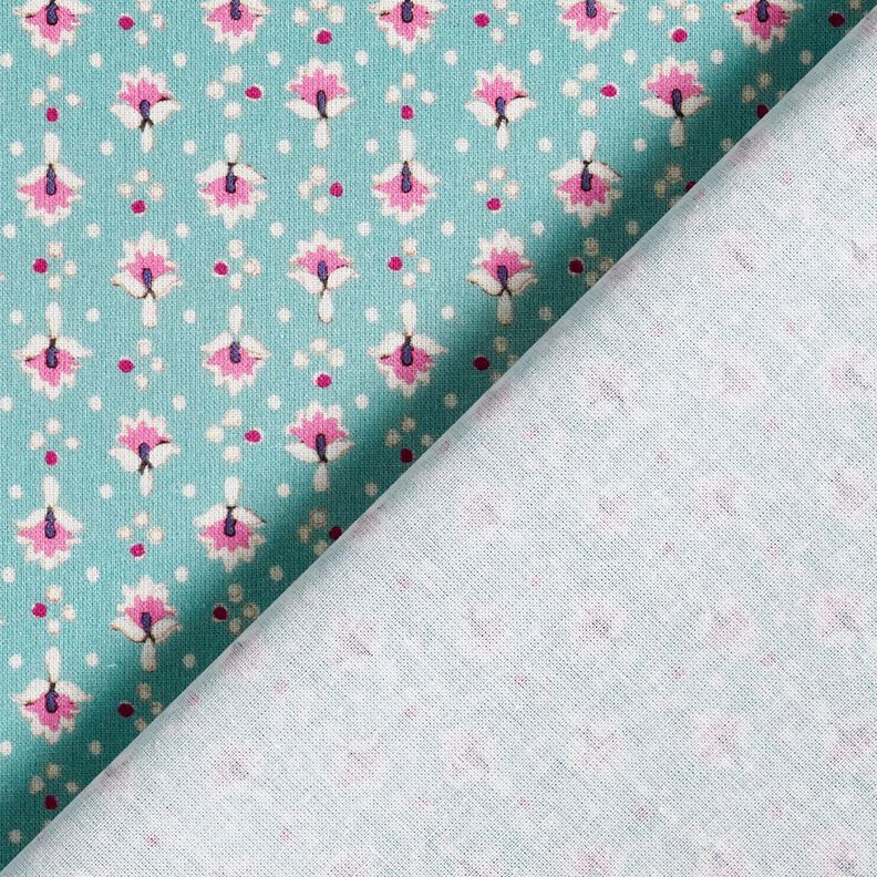 Cotton Poplin small ornaments – mint/pastel purple – mint/pastel violet, image number 4