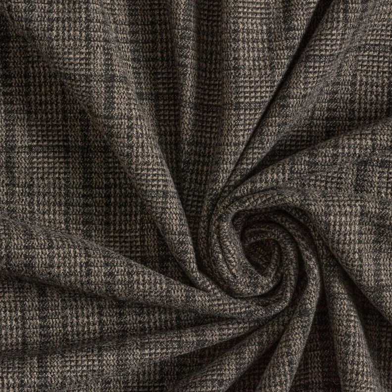 Coating knit stretch Prince of Wales check – light brown/anthracite,  image number 3