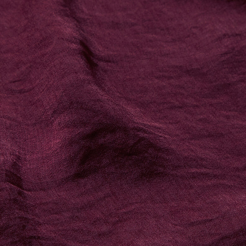 Plain crinkle lightweight blouse fabric – merlot,  image number 2