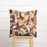 Decor Fabric Half Panama abstract retro flowers – white/copper,  thumbnail number 6