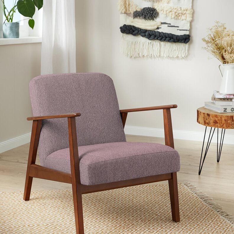 Upholstery Fabric Sheepskin look – mauve grey,  image number 6
