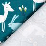 Cotton Jersey Rabbit & Deer – petrol,  thumbnail number 5