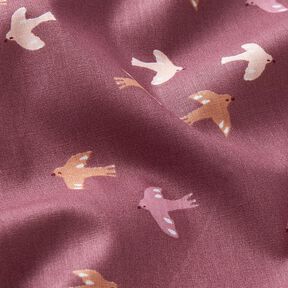 GOTS Cotton Poplin little birds | by Poppy – grape, 