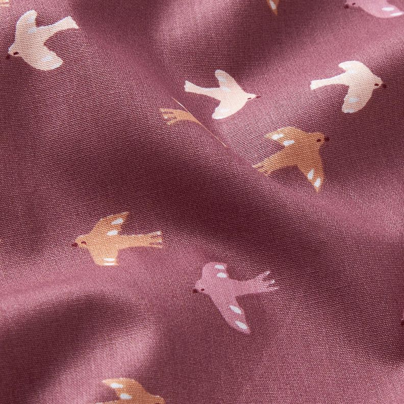 GOTS Cotton Poplin little birds | by Poppy – grape,  image number 2