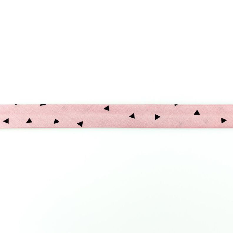 Bias binding Triangles [20 mm] – pink/black,  image number 1