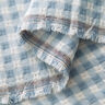Textured check cotton fabric – white/light blue,  thumbnail number 3