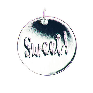 Pendant Sweet [Ø17 mm] | Rico Design – silver metallic, 