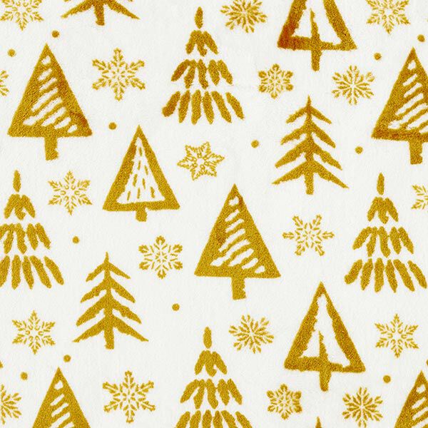 Cuddly fleece, Christmas – white/gold, image number 1
