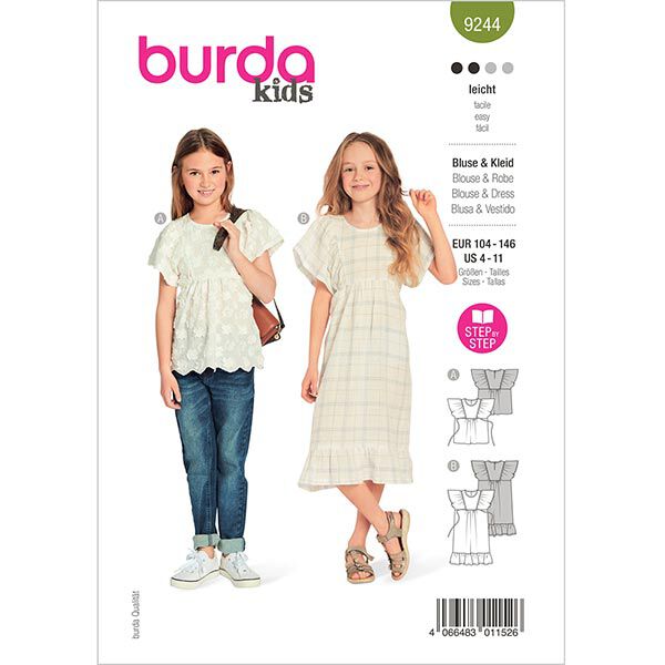 Dress / blouse  | Burda 9244 | 104-146,  image number 1