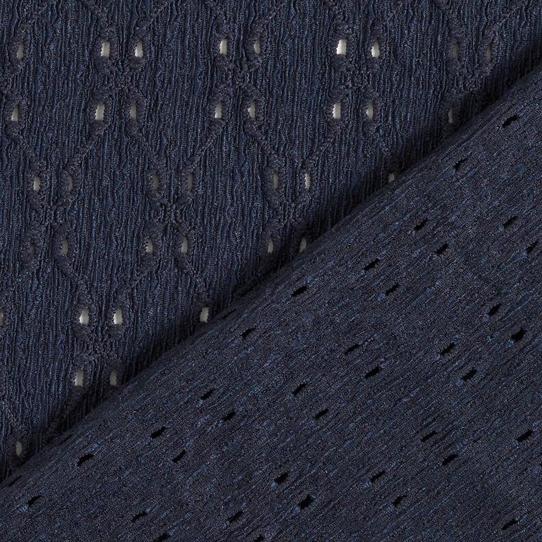 Crinkle jersey broderie anglaise – midnight blue,  image number 4