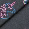 Cotton Jersey Neon Unicorns and Rainbows – anthracite,  thumbnail number 5