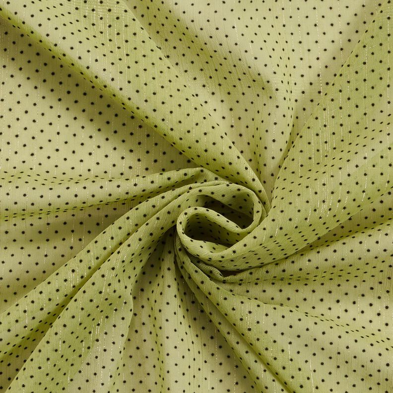 Glitter stripes and dots chiffon – light olive, image number 3