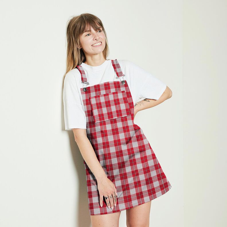 Viscose mix Prince of Wales check – chili, image number 5