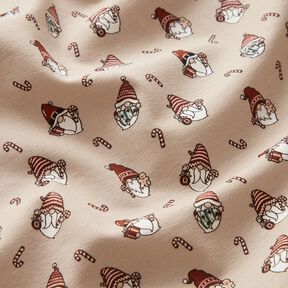 Cotton Jersey Gnome heads – almond, 
