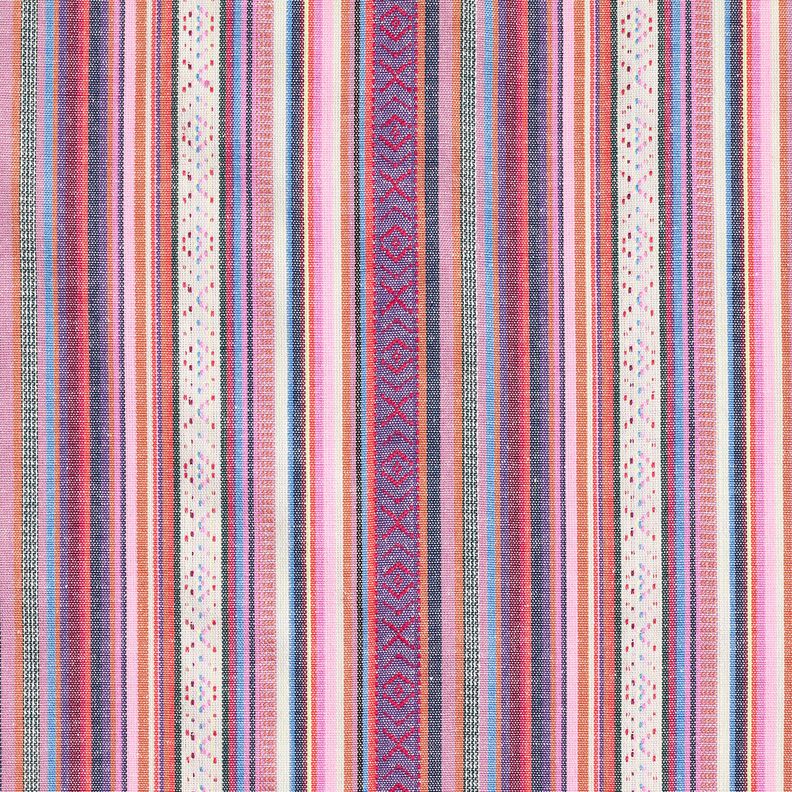Decor Fabric Jacquard Pastel stripes – pink/lilac,  image number 1