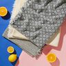 Diamonds chunky knit cotton – white/navy blue,  thumbnail number 6