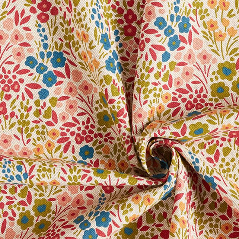 Decor Fabric Half Panama Painted Flowers – anemone,  image number 3