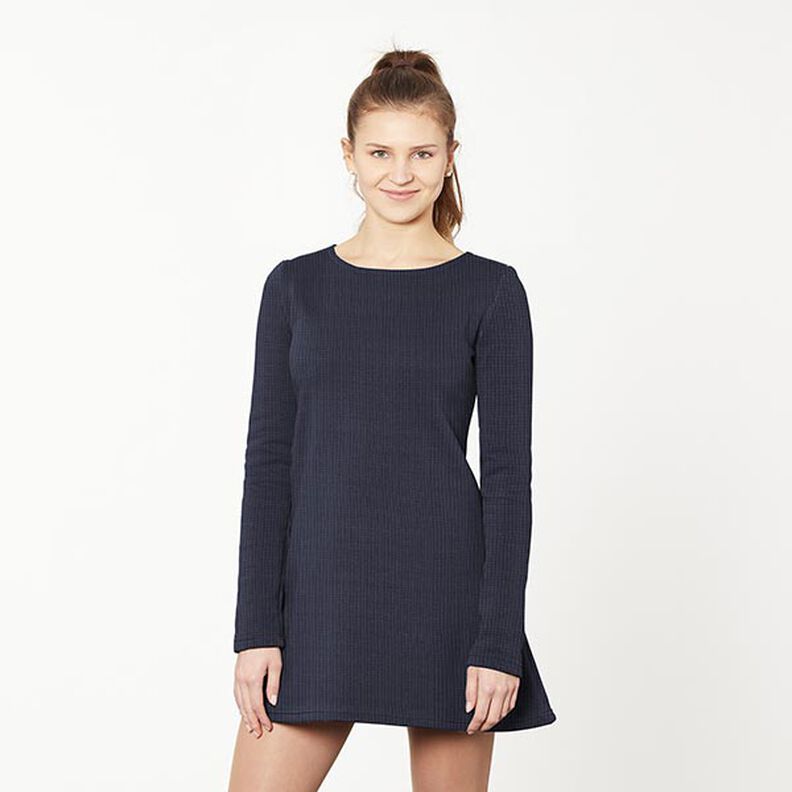Little Boxes Textured Jersey – navy blue, image number 4