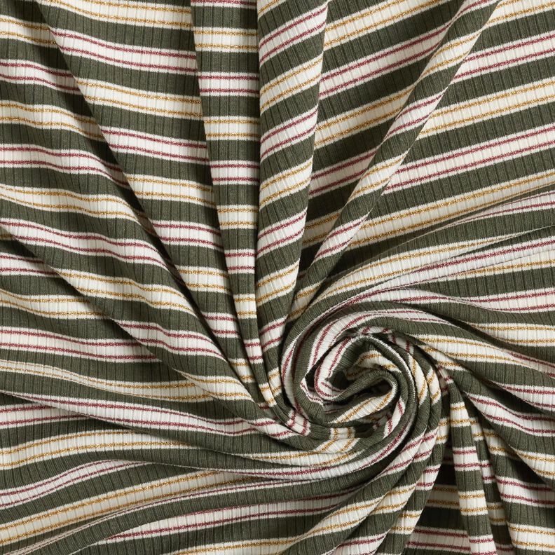 glitter stripes ribbed jersey – khaki,  image number 3