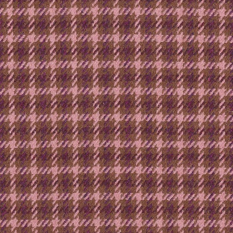 Plaid Wool Blend – brown/dark dusky pink,  image number 1