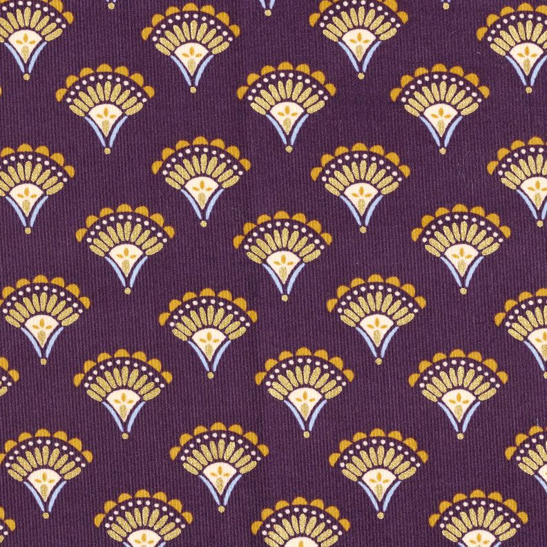 Baby Cord Glitter fans – aubergine,  image number 1