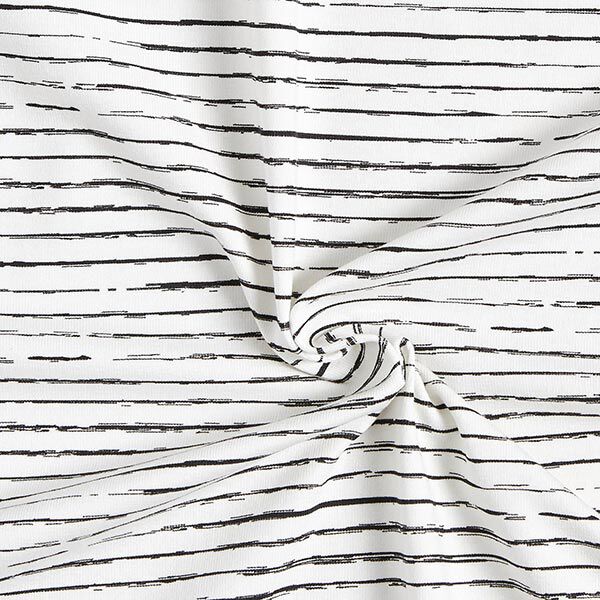 Cotton Jersey Scribble Stripes – offwhite,  image number 3