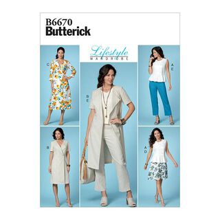 Top, Dress, Skirt, Trousers, Butterick 6670 | 40-48, 