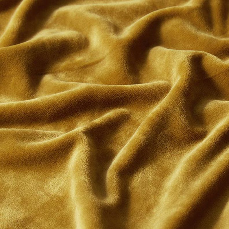 Stretch Velvet Nicky Velours – mustard,  image number 2