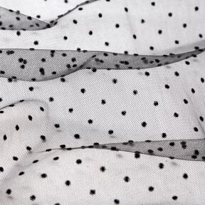 Tulle velvet dots – black, 