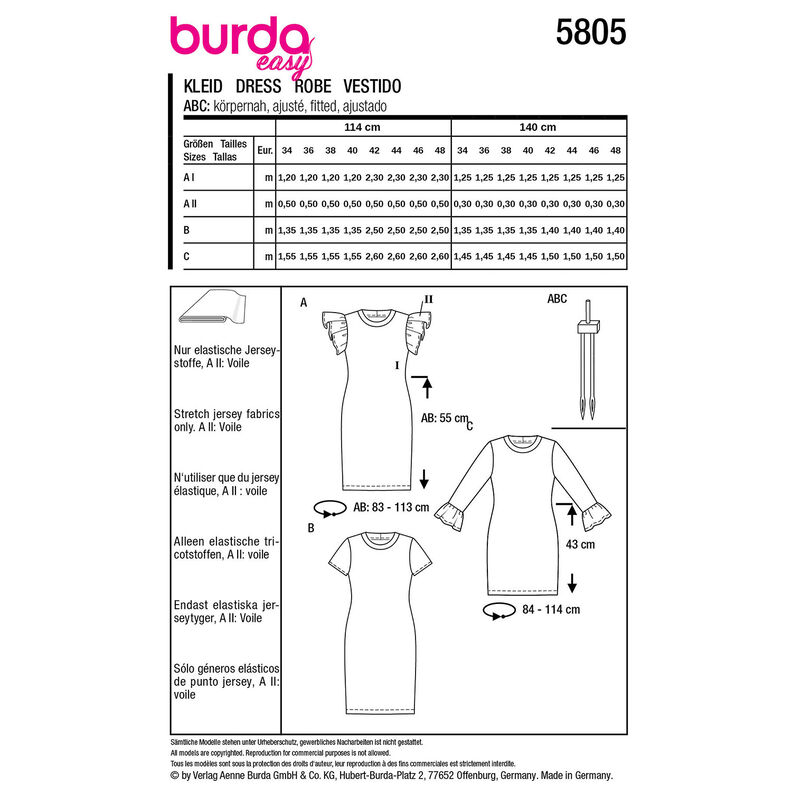 Dress | Burda 5805 | 34-48,  image number 12
