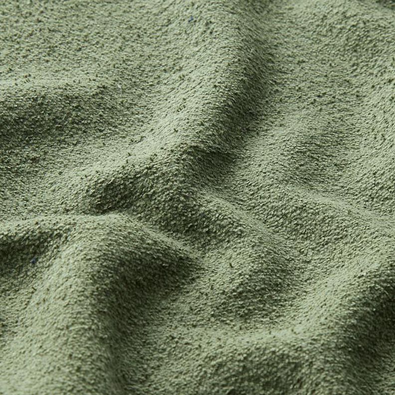 Cotton Sweatshirt Fabric Terry Fleece – olive,  image number 2
