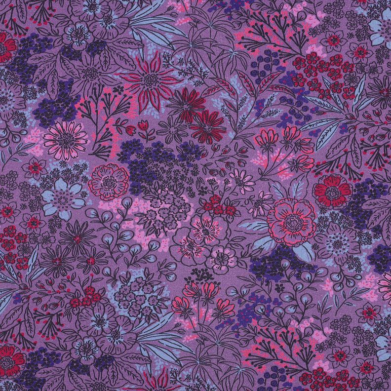 Cotton Poplin wildflowers | Poppy Fabrics – lavender, image number 1