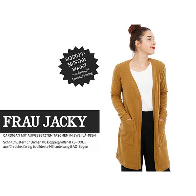 FRAU JACKY - cardigan with patch pockets, Studio Schnittreif | XS - XXL,  image number 1