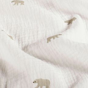 Double Gauze/Muslin polar bear – white, 