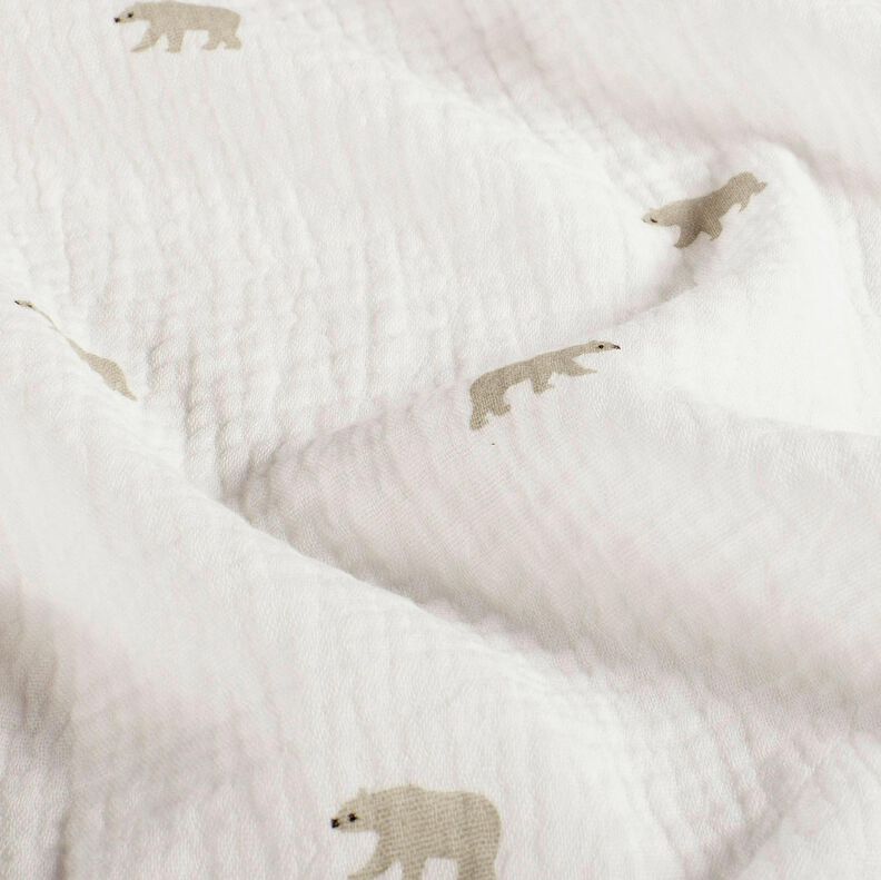 Double Gauze/Muslin polar bear – white, image number 2