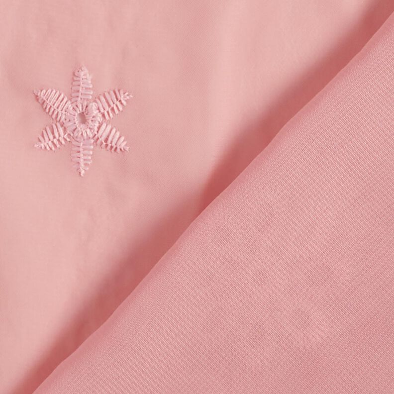Broderie anglaise flowers chiffon – light dusky pink,  image number 4