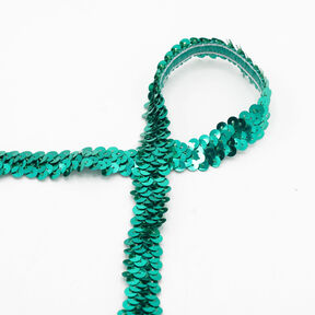 Elastic sequin trim [20 mm] – green, 